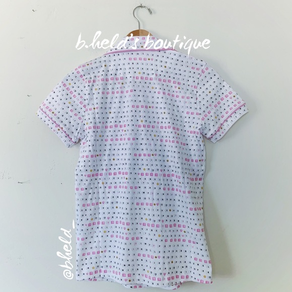 Roller Rabbit x Little Words Project Love & Letters Polo Pajamas Pink Sz XS NWT - Picture 7 of 16